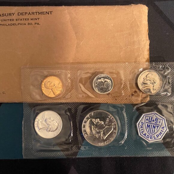 1955  US Coin Proof Set  Flat Pack - Picture 1 of 12